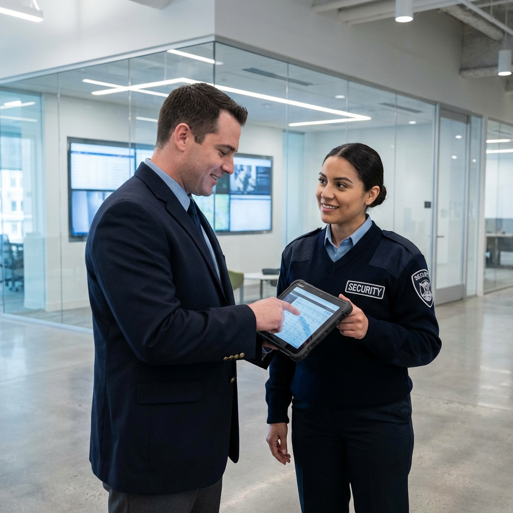 Beveiligingsteam in actie